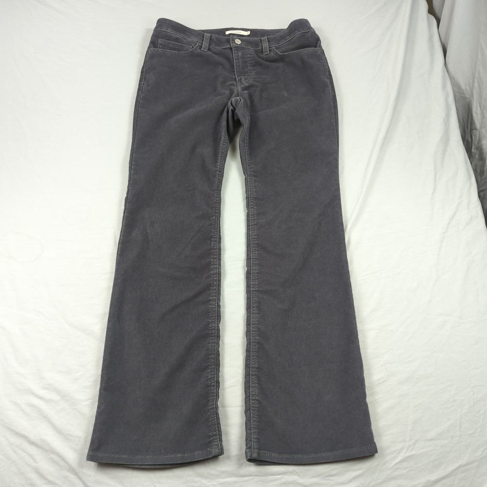 Levis Jeans Womens 31 Black Superlow Boot Cut Corduroy Classic Western Cowgirl - Picture 1 of 16